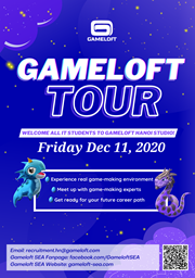 Chương trình tham quan doanh nghiệp Gameloft Tour và cuộc thi làm game 48h online